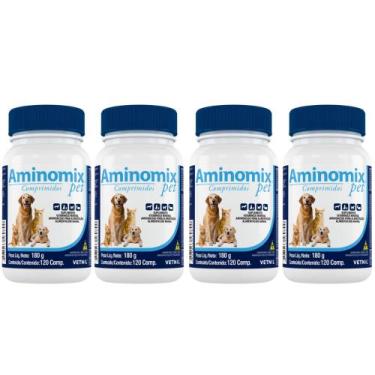 Imagem de Combo 4 Aminomix Pet 120 Comprimidos Suplemento Vetnil