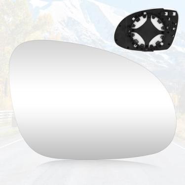 Imagem de Youxmoto Substituição de vidro retrovisor aquecido do lado direito do passageiro para Volkswagen VW R32 EOS GTI Rabbit Jetta Passat vidro espelhado convexo com suporte traseiro, OEM 7M3857522E..
