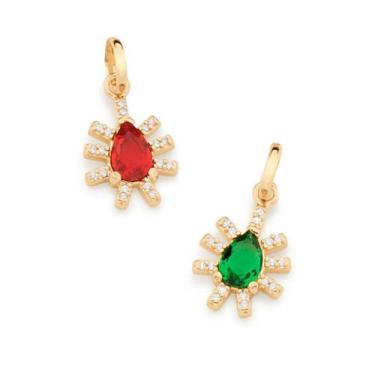Imagem de Pingente rommanel banhado ouro 18k feminino pedra cristal zircônia got