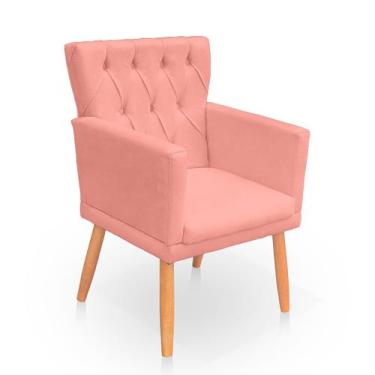Imagem de Poltrona Capitonê Clássica Confortável para Sala e Quarto Ana Suede - 