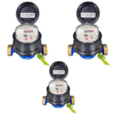 Imagem de Hidrômetro Unijato Modelo Alfa Mnf 3M/H Dn20x115 03 Peças Relógio Incl