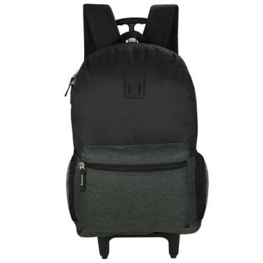 Imagem de Mochila Rodinhas Casual Reforçada Juvenil Sport Clio Unissex, Preto