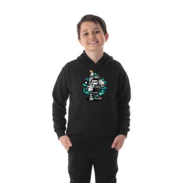 Imagem de Moletom Canguru Infantil Menino Fliperama Benellys, 2, Preto