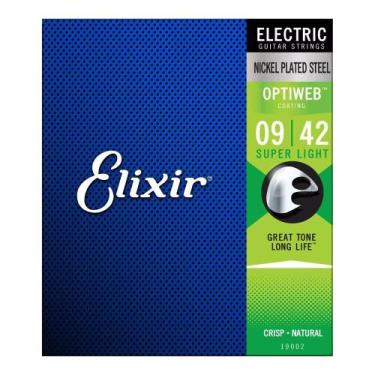 Imagem de Encordoamento Guitarra 009 Super Light Com Revestimento Optiweb - Elix