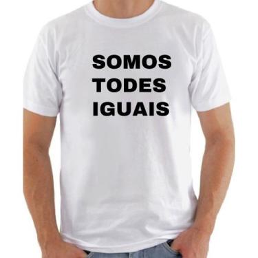 Imagem de Camiseta LGBTQI+ Frases Somos Todes Iguais Camisas da Moda - Use Argum