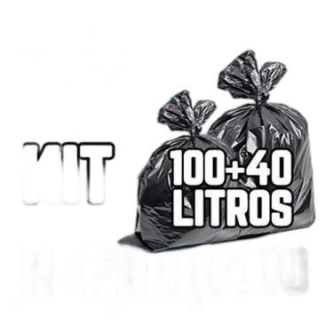 Imagem de Kit Saco De Lixo 100un 100l E 100un 40l Preto Reforçado - HIGIPACK