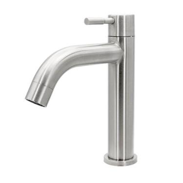 Imagem de Torneira Lavatório Mesa Baixa Aço Inox 304 Escovado 1/4 - Embralumi