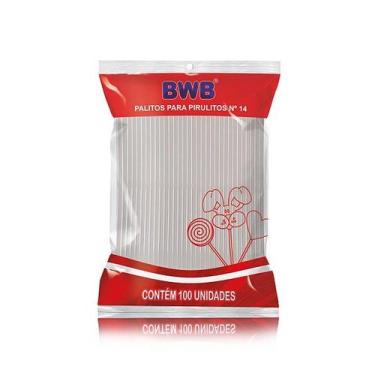 Imagem de Palito para Pirulito Médio Cristal com 100 un. BWB