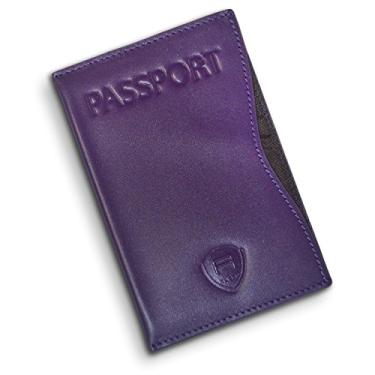 Imagem de Alban Combo de porta-cartão de passaporte e vacina – Porta-passaporte de couro com compartimento para cartão de vacina, carteira de passaporte, capa de passaporte, linda capa de passaporte feminina,