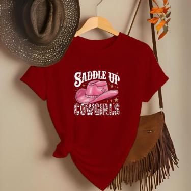 Imagem de Camiseta Feminina Country Look Country T-shirt Roça Agro Rodeio Boiade