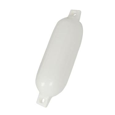 Imagem de 4 PCs Bumpers de Barco Infláveis ​​| PVC 5,5in X 20in | Olhos Gêmeos Com Nervuras Com 4 Cordas | Para Iates, Pontões, Bóias, Docas | Branco | Proteja Seu Barco de Colisões