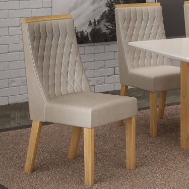 Imagem de Conjunto 2 Cadeiras para Sala de Jantar Luna Cinamomo/Palha