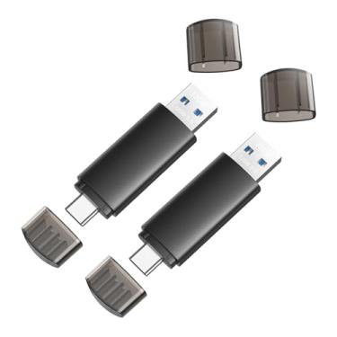 Imagem de JOIOT Pen Drive USB C de 32 GB Dual USB 3.0 Tipo C + USB A Portátil Tipo-C Pen Drive 2 em 1 USB-C para Smartphone Tablet Computador Mac iPhone 15 Preto (pacote com 2)