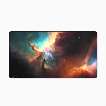 Imagem de Mouse Pad Gamer Profissional Grande Confortavél Anti Derrapante 90x40 - Galáxia