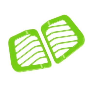 Imagem de REPAIROCK 1 conjunto de acabamento de tampa de saída CA para saída de ar do painel lateral para Jeep Wrangler JL JLU 2018-2024 guarnições de tampa de ventilação de ar condicionado ABS verde