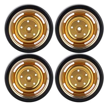 Imagem de 4pcs 63mm RC Cub Hub Pneu, RC Drift Tyres Aluminum Aluman Ligy RC Wheel Hub para WPL D12 RC Truck