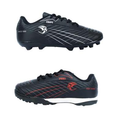 Imagem de Kit 2 Pares Chuteiras Masculino Society e Campo Trava Profissional - E