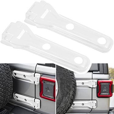 Imagem de Capa de suporte de pneu sobressalente 2 portas e 4 portas (branco 2PCS) para decoração de acessórios externos para Jeep Wangler JL JLU Unlimited Sports Freedom Sahara Rubicon 2 portas e 4 portas (branco 2PCS)