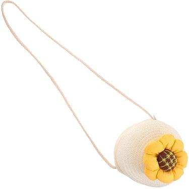 Imagem de DEARMAMY Bolsa Transversal De Palha Trançada Mini Bolsa De Ombro De Verão - Bolsa De Praia Bege Trançada À Mão Bolsa De Palha Boho Com Alça De Corda Ajustável (5 5 X 5 5 36 Pol.)