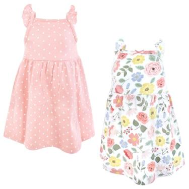 Imagem de Hudson Baby Vestidos de algodão para bebês e meninas, Botânico moderno pastel, 9-12 Meses