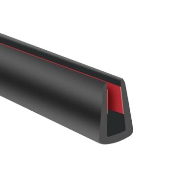 Imagem de YANRUIPRO Guarnição de Borda de Borracha, Protetor de Borda de Canal Em U Flexível Autoadesivo de 3/16" para Vidro, Flexiglass e Madeira Compensada, Adequado para Borda de Largura (Ajuste 3/16" - L20'