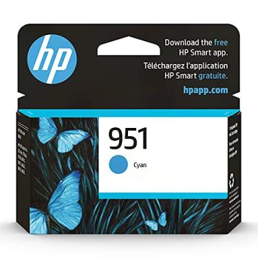 Imagem de HP Cartucho de tinta ciano 951 para impressoras HP | Funciona com série de impressoras: OfficeJet 8600, Pro 251dw, 276dw, 8100, 8610, 8620, 8630 | Elegível para tinta instantânea | CN050AN
