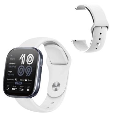 Imagem de Pulseira 22mm fecho pino para Amazfit Bip 6 - 100% silicone - Genérica