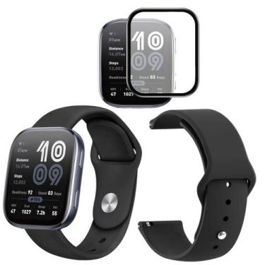 Imagem de Pulseira confort para Amazfit Bip 6 +pelicula c/ borda preta - Genéric