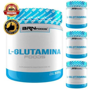 Imagem de Kit 4X L-Glutamina 300G - Brn Foods