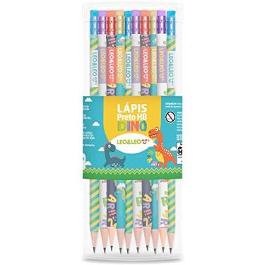 Imagem de Lapis Grafite Preto HB Dinossauro Com Borracha na Ponta 72 Unid Leo e Leo