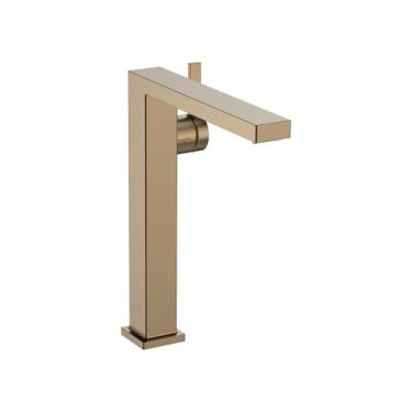 Imagem de hansgrohe Tecturis E Torneira moderna para pia de banheiro com 1 furo de 25,4 cm de altura em bronze escovado, 73072141