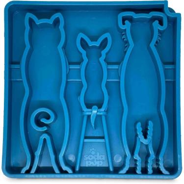 Imagem de Comedouro Lento Waiting Dogs eTray SodaPup Tigela de Enriquecimento Para Cachorro - Azul