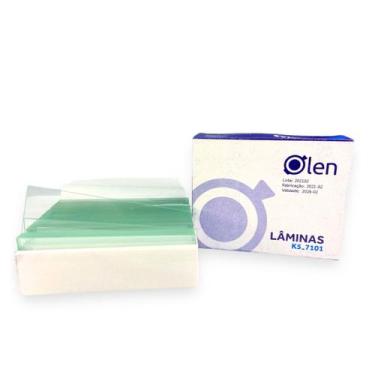 Imagem de Lâmina para Microscopia 26x76mm Lisa Lapidada 50un - Olen K5-7101