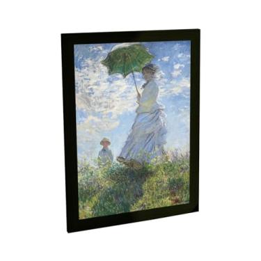 Imagem de Quadro Decorativo Pintura Mulher Com Sombrinha O Passeio Claude Monet Decoração Poster Quarto Sala
