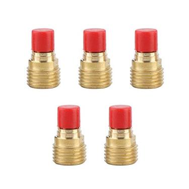 Imagem de 45V44 Corpo de pinça para tocha de soldagem TIG Acessórios para kit de lente de gás, 2,4 mm 3/32 Corpo de pinça de lente de gás para tocha de soldagem TIG WP-9/20/25, corpo de pinça de lente de gás TIG (5 PCS)