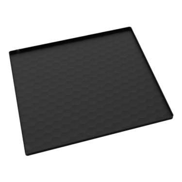 Imagem de FytStycale Tapete de chão para geladeira, bandeja para freezer, multifuncional, à prova de vazamentos, portátil, evita quedas, 24 polegadas x 24 polegadas, Preto