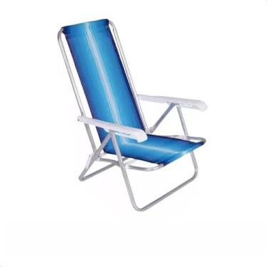Imagem de Espreguiçadeira de praia 4 posições combinação de alumínio resistente não ferrugem
