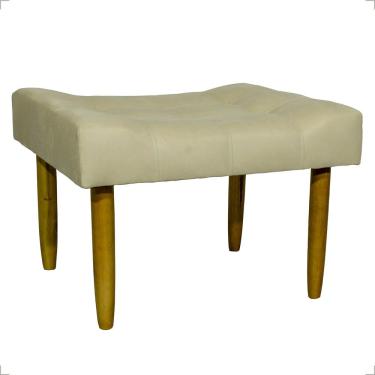 Imagem de Puff Decorativo Confortável Retangular Para Sala Recepção Quarto Requinte Suede Cores Pés Palito