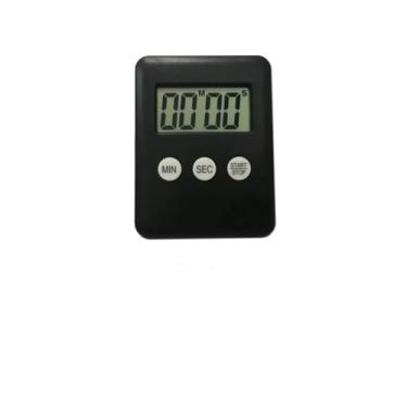 Imagem de Timer Digital de Cozinha com Contagem Regressiva e Progressiva Magnético com Alarme Sonoro para Cozinha Treinos e Estudos Temporizador Digital (Preta)