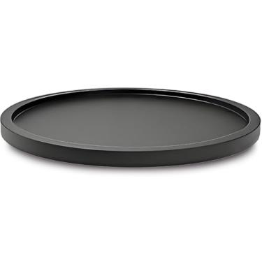 Imagem de Organizador de cozinha Susan preguiçoso de bambu preto de 25,4 cm para organização de mesa de armário e despensa