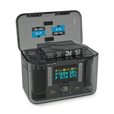 Imagem de SYMIK Carregador de bateria Insta 360 Ace Pro 2, tela OLED de 24 W, capa de carregamento bidirecional inteligente para bateria Insta360 Ace Pro 2/Ace Pro/Ace, hub de carregador rápido mostra o nível