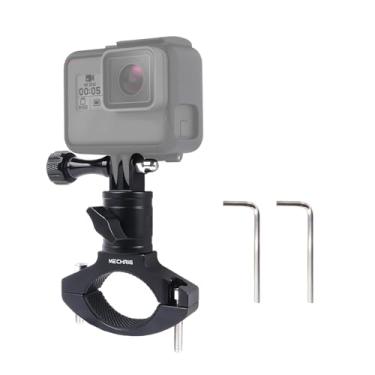 Imagem de Mechrig Suporte giratório de alumínio para guidão de bicicleta de 360°, braçadeira de motocicleta resistente para GoPro Hero 13/12/11/10/9 Session, para Akaso Campark e outras câmeras de ação - YD045