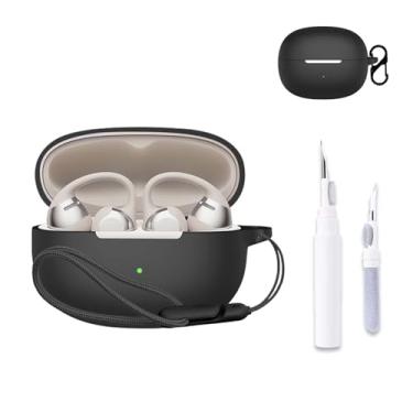 Imagem de NOUKAJU Capa SHOKZ OpenDots One, capa protetora para fone de ouvido (com mosquetão + cordão + caneta de limpeza) à prova de quedas, à prova de choque, capa protetora para fones de ouvido abertos SHOKZ