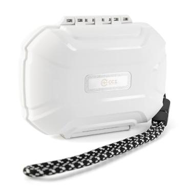 Imagem de YINYOO Capa rígida IEM, capa para fone de ouvido, capa impermeável à prova de choque para DC01 Pro, zar, Castor, edx pro, Tangzu Wan'er, chu 2, aria, Blessing IEM e cabos (branco)