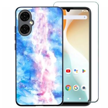 Imagem de Ranyi Capa para celular Pinwheel Genesis 3 com protetor de tela, design de mármore, TPU fino, flexível com cantos reforçados, capa de gel de borracha de silicone para cata-vento Genesis 3 (2025 17.3