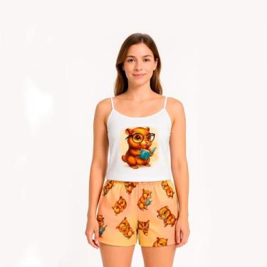 Imagem de Conjunto de Pijama Feminino com Estampa Divertida  P M G GG - SEVEN, P