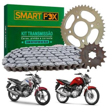 Imagem de Kit Relação Transmissão Com Retentor Titan 150 Fan 150 2004 2005 2006 