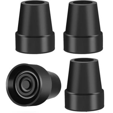 Imagem de ANCKNE 4 Peças De Pontas Bengala 3/4" Borracha Resistente, Substituição Antiderrapante Para Bengalas E Bastões Caminhada