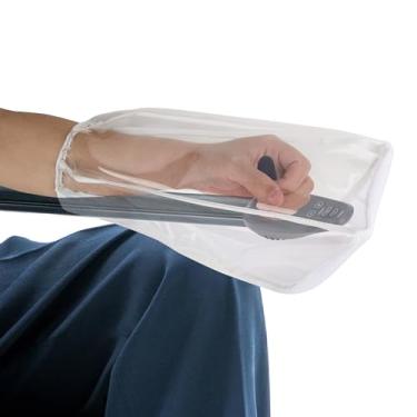 Imagem de Kingshion Capa protetora impermeável para joystick para cadeira de rodas elétrica - capa universal ajustável para descanso de braço com janela transparente, abertura flexível 35 cm x 17 cm para