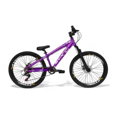 Imagem de Bicicleta Aro 26 Gta Rebel Freeride 7v Single Freio A Disco Do Grau - Roxo Roxo/branco